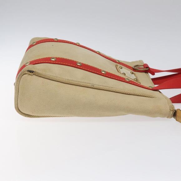 LOUIS VUITTON Antigua Cabas MM Tote Bag Beige Red M40035 - Picture 4 of 12